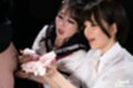 Kurumi ria giving handjob mary stroking cock using panties